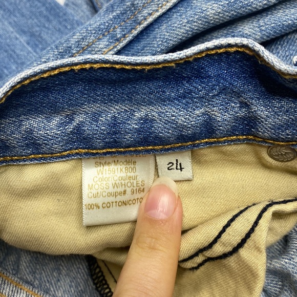 rag & bone Boyfriend Jean in Moss with Holes Size 24 - Picture 7 of 7